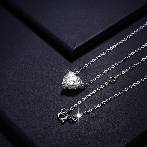 2.0CT Heart Cut Pendant Diamond Necklace